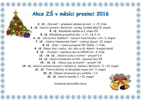 Co připravujeme na prosinec