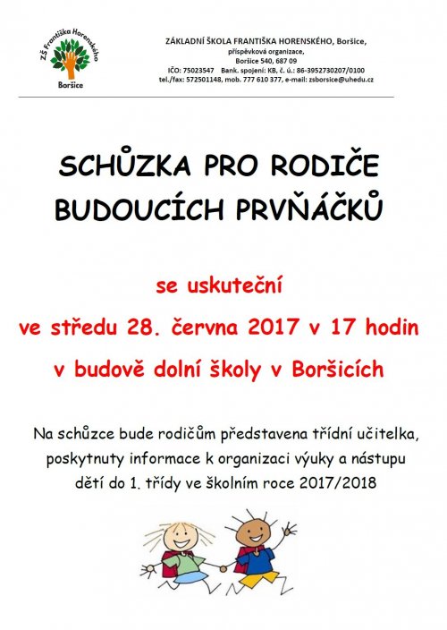 Schůzka pro rodiče budoucích prvňáčků