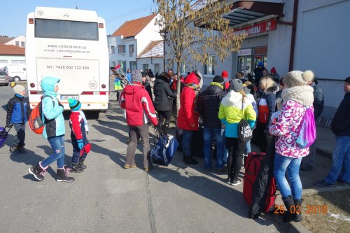 Lyžařský výcvik - odjezd a 1. den