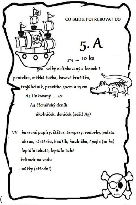 Co potřebuji do 5. A ?