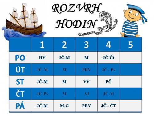 Nový rozvrh hodin pro prezenční výuku od 12.4.